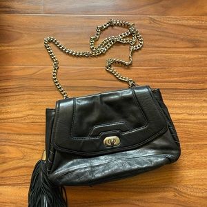 Cynthia Rowley Black Leather Crossbody